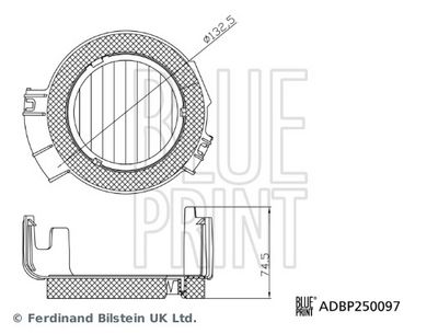 Filtr, wentylacja przestrzeni pasażerskiej BLUE PRINT ADBP250097