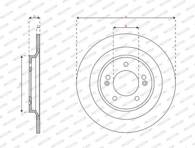 BREMSSCHEIBE FERODO DDF3168C 2