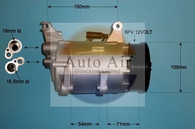 Compressor, air conditioning Auto Air Gloucester 14-0007P