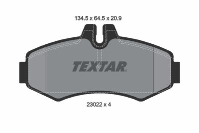 Комплект тормозных колодок, дисковый тормоз TEXTAR 2302201 для MERCEDES-BENZ VITO