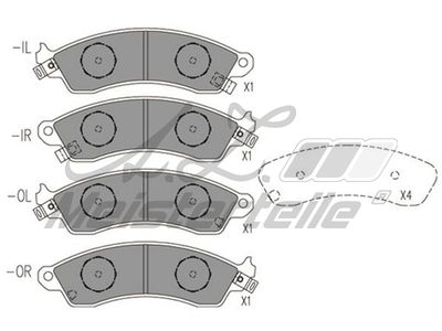 комплект спирачно феродо, дискови спирачки A.Z. Meisterteile AZMT-44-022-2041