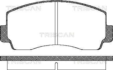 Комплект тормозных колодок, дисковый тормоз TRISCAN 8110 42021 для TOYOTA CRESSIDA