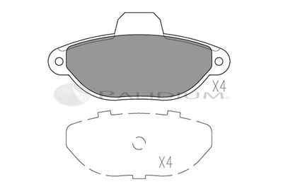 Комплект тормозных колодок, дисковый тормоз ASHUKI by Palidium P1-1170 для FIAT CINQUECENTO