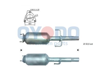 Filtr sadzy / filtr cząstek stałych, układ wydechowy OYODO 51861467