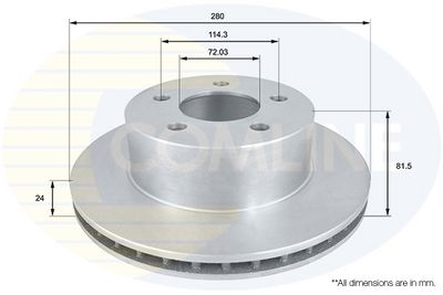 спирачен диск COMLINE ADC2302V