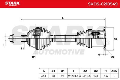 полуоска STARK SKDS-0210549