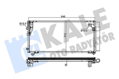 Конденсатор, кондиционер KALE OTO RADYATÖR 345635 для CHRYSLER SEBRING