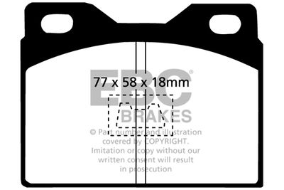 Комплект тормозных колодок, дисковый тормоз EBC Brakes DP220/2 для PORSCHE 924
