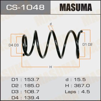 MASUMA CS-1048 Пружина подвески  для TOYOTA HIGHLANDER (Тойота Хигхландер)