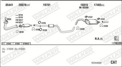 Изпускателна система WALKER VO44029