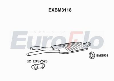Zestaw tłumików, tłumik końcowy EUROFLO 18307559994
