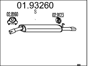 MTS 01.93260 Глушитель выхлопных газов  для ALFA ROMEO 146 (930_) 1.9 TD (930.B4A)