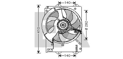 EACLIMA 33V05002 Вентилятор системы охлаждения двигателя  для ROVER COUPE (Ровер Коупе)