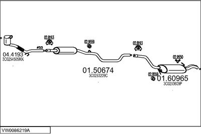 SISTEM DE ESAPAMENT MTS VW0086219A018728