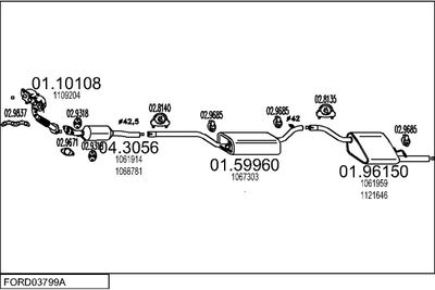 SISTEM DE ESAPAMENT MTS FORD03799A009645