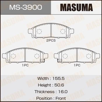 Комплект тормозных колодок MASUMA MS-3900 для MITSUBISHI L200