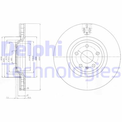 Bromsskiva DELPHI BG9054