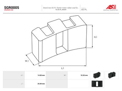 Reparationssats, startmotor AS-PL SGR0005