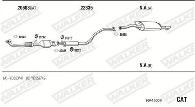 Изпускателна система WALKER RV45009