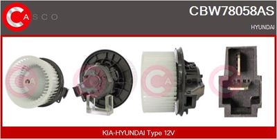 Вентилятор салона CASCO CBW78058AS для HYUNDAI SONATA