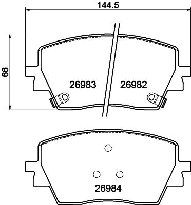 Zestaw klocków hamulcowych, hamulce tarczowe MINTEX MDB4425
