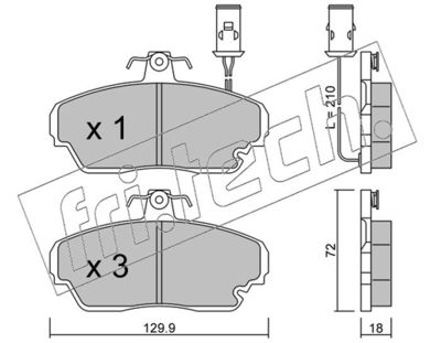 fri.tech. 706.0 Тормозные колодки и сигнализаторы для ROVER 800 (Ровер 800)
