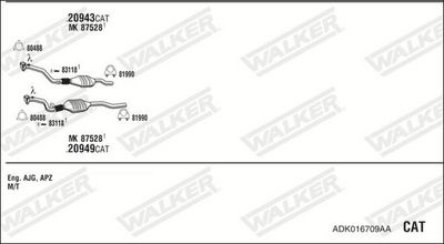 Изпускателна система WALKER ADK016709AA