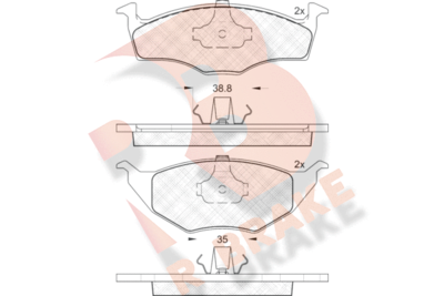 Комплект тормозных колодок, дисковый тормоз R BRAKE RB1373 для VW LUPO