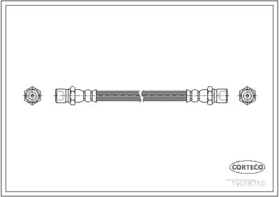 Тормозной шланг CORTECO 19018710 для ROVER MONTEGO