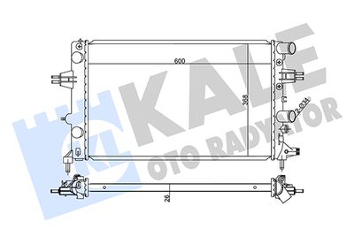 Радиатор, охлаждение двигателя KALE OTO RADYATÖR 355570 для OPEL ASTRA