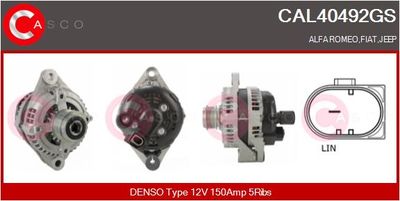 Генератор CASCO CAL40492GS для JEEP RENEGADE