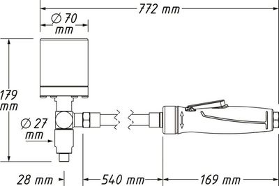 HAZET Pneumatický sťahovák vstrekovačov 9098/24