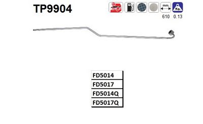 CONDUCTA DE PRESIUNE SENZOR DE PRESIUNE (FILTRU PARTICULE) AS TP9904
