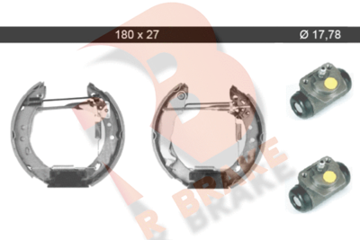 R BRAKE 79RBKT0076 Ремкомплект барабанных колодок  для NISSAN MICRA II (K11) 1.0 i 16V