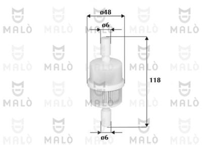 Топливный фильтр AKRON-MALÒ 1520111 для AUDI 50