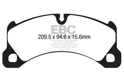 Комплект тормозных колодок, дисковый тормоз EBC Brakes DP42162R для PORSCHE CAYENNE