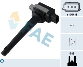 Катушка зажигания FAE 80288 для NISSAN NOTE