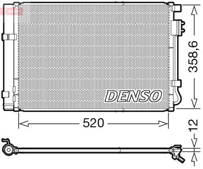 DENSO DCN41011 Радиатор кондиционера  для KIA RIO (Киа Рио)