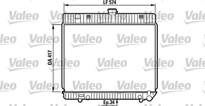 Радиатор, охлаждение двигателя VALEO 819216 для MERCEDES-BENZ 123