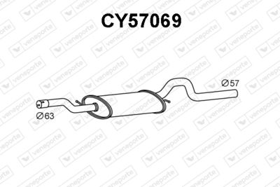 Предглушитель выхлопных газов VENEPORTE CY57069 для CHRYSLER VOYAGER