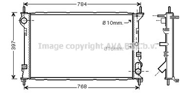 Радиатор, охлаждение двигателя AVA QUALITY COOLING FDA2411 для FORD TOURNEO