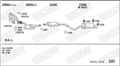 ABGASANLAGE WALKER REK011487B