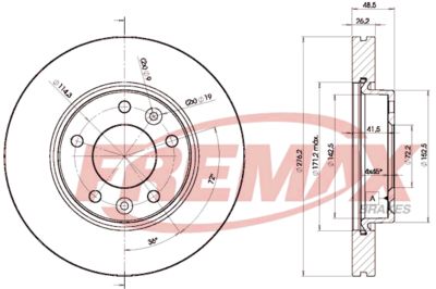 FREMAX BD-5000 Тормозные диски  для KIA CARNIVAL II (GQ) 2.5 V6