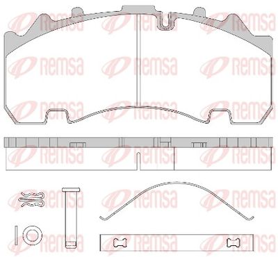 Brake pad set, disc brake
