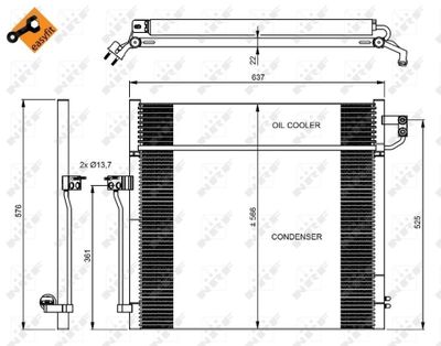 Kondensor, klimatanläggning NRF 350080