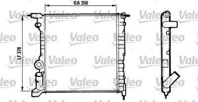 Радиатор, охлаждение двигателя VALEO 816656 для RENAULT CLIO