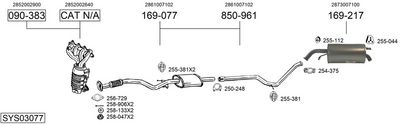 Изпускателна система BOSAL SYS03077