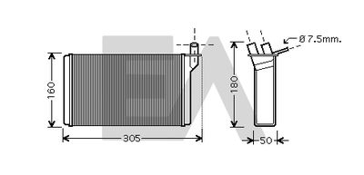 EACLIMA 45C39002 Радиатор печки  для LADA KALINA (Лада Kалина)