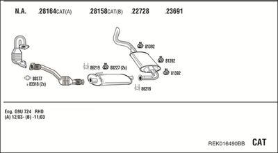 Układ wydechowy WALKER REK016490BB