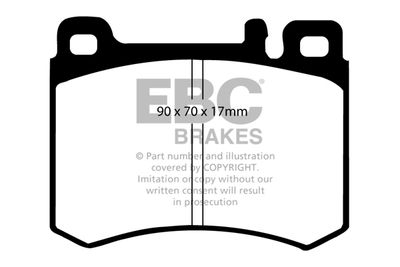 Комплект тормозных колодок, дисковый тормоз EBC Brakes DP681 для MERCEDES-BENZ SL